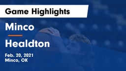 Minco  vs Healdton  Game Highlights - Feb. 20, 2021