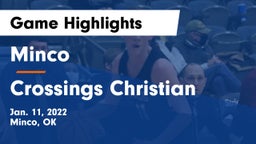 Minco  vs Crossings Christian Game Highlights - Jan. 11, 2022
