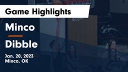 Minco  vs Dibble Game Highlights - Jan. 20, 2023