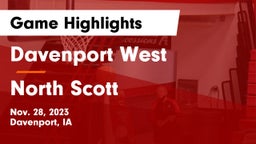 Davenport West  vs North Scott  Game Highlights - Nov. 28, 2023