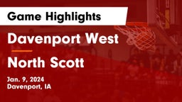 Davenport West  vs North Scott  Game Highlights - Jan. 9, 2024