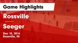 Rossville  vs Seeger  Game Highlights - Dec 15, 2016