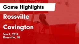 Rossville  vs Covington  Game Highlights - Jan 7, 2017