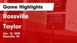 Rossville  vs Taylor  Game Highlights - Jan. 10, 2020