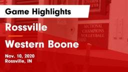 Rossville  vs Western Boone  Game Highlights - Nov. 10, 2020