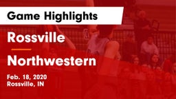 Rossville  vs Northwestern  Game Highlights - Feb. 18, 2020