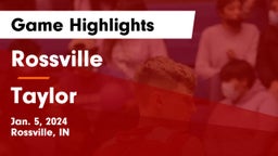 Rossville  vs Taylor  Game Highlights - Jan. 5, 2024