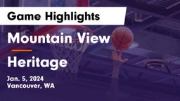 Mountain View  vs Heritage  Game Highlights - Jan. 5, 2024