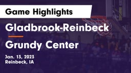Gladbrook-Reinbeck  vs Grundy Center  Game Highlights - Jan. 13, 2023