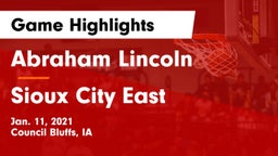 Abraham Lincoln  vs Sioux City East  Game Highlights - Jan. 11, 2021