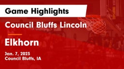 Council Bluffs Lincoln  vs Elkhorn  Game Highlights - Jan. 7, 2023
