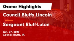 Council Bluffs Lincoln  vs Sergeant Bluff-Luton  Game Highlights - Jan. 27, 2023