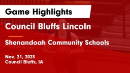Council Bluffs Lincoln  vs Shenandoah Community Schools Game Highlights - Nov. 21, 2023