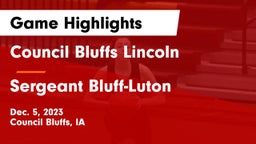 Council Bluffs Lincoln  vs Sergeant Bluff-Luton  Game Highlights - Dec. 5, 2023