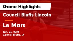 Council Bluffs Lincoln  vs Le Mars  Game Highlights - Jan. 26, 2024