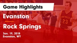 Evanston  vs Rock Springs  Game Highlights - Jan. 19, 2018