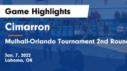 Cimarron  vs Mulhall-Orlando Tournament 2nd Round Game Highlights - Jan. 7, 2022