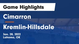 Cimarron  vs Kremlin-Hillsdale  Game Highlights - Jan. 28, 2022