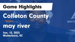 Colleton County  vs may river Game Highlights - Jan. 13, 2023