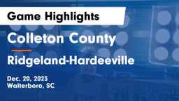Colleton County  vs Ridgeland-Hardeeville Game Highlights - Dec. 20, 2023