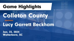 Colleton County  vs Lucy Garrett Beckham  Game Highlights - Jan. 23, 2024