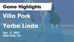 Villa Park  vs Yorba Linda  Game Highlights - Jan. 11, 2022