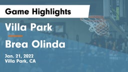 Villa Park  vs Brea Olinda  Game Highlights - Jan. 21, 2022