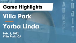 Villa Park  vs Yorba Linda  Game Highlights - Feb. 1, 2022