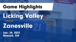 Licking Valley  vs Zanesville  Game Highlights - Jan. 10, 2023