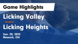 Licking Valley  vs Licking Heights  Game Highlights - Jan. 20, 2023