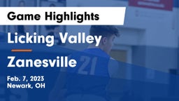 Licking Valley  vs Zanesville  Game Highlights - Feb. 7, 2023