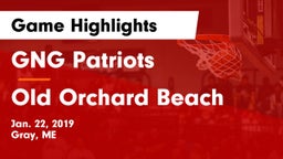 GNG Patriots vs Old Orchard Beach  Game Highlights - Jan. 22, 2019