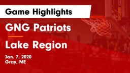 GNG Patriots vs Lake Region Game Highlights - Jan. 7, 2020