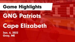 GNG Patriots vs Cape Elizabeth  Game Highlights - Jan. 6, 2022