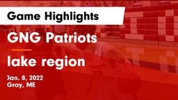 GNG Patriots vs lake region  Game Highlights - Jan. 8, 2022