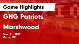 GNG Patriots vs Marshwood  Game Highlights - Jan. 11, 2022