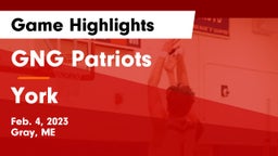 GNG Patriots vs York  Game Highlights - Feb. 4, 2023