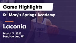 St. Mary's Springs Academy  vs Laconia  Game Highlights - March 3, 2022