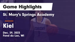 St. Mary's Springs Academy  vs Kiel  Game Highlights - Dec. 29, 2023