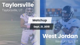 Matchup: Taylorsville High vs. West Jordan  2018
