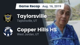 Recap: Taylorsville  vs. Copper Hills HS 2019