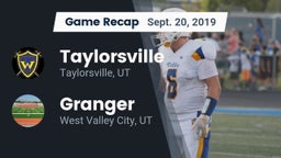 Recap: Taylorsville  vs. Granger  2019