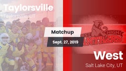 Matchup: Taylorsville High vs. West  2019