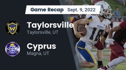 Recap: Taylorsville  vs. Cyprus  2022