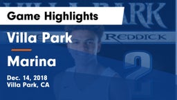 Villa Park  vs Marina Game Highlights - Dec. 14, 2018