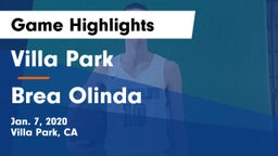 Villa Park  vs Brea Olinda  Game Highlights - Jan. 7, 2020