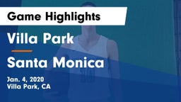 Villa Park  vs Santa Monica  Game Highlights - Jan. 4, 2020