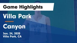 Villa Park  vs Canyon  Game Highlights - Jan. 24, 2020