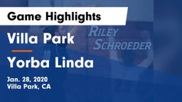 Villa Park  vs Yorba Linda  Game Highlights - Jan. 28, 2020