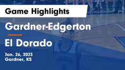 Gardner-Edgerton  vs El Dorado  Game Highlights - Jan. 26, 2023
